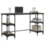 Escritorio de metal y madera de ingeniería negro 140x50x75 cm de , Escritorios - Ref: Foro24-845326, Precio: 90,96 €, Descuen...