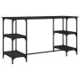 Black engineered metal and wood desk 140x50x75 cm by , Desks - Ref: Foro24-845326, Price: 89,84 €, Discount: %