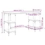 Black engineered metal and wood desk 140x50x75 cm by , Desks - Ref: Foro24-845326, Price: 89,84 €, Discount: %