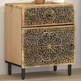 Solid mango wood bedside table 50x33x60 cm by , Nightstands - Ref: Foro24-358220, Price: 117,93 €, Discount: %