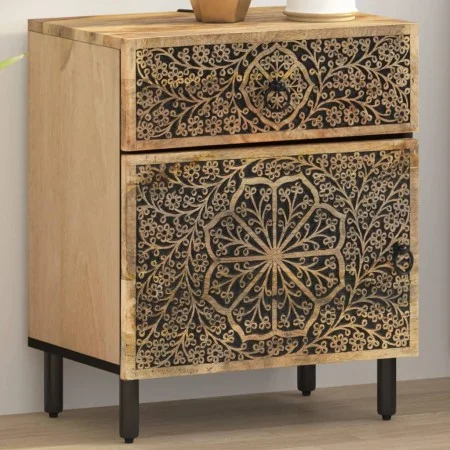Solid mango wood bedside table 50x33x60 cm by , Nightstands - Ref: Foro24-358220, Price: 117,47 €, Discount: %