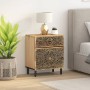 Mesita de noche madera maciza de mango 50x33x60 cm de , Mesitas de noche - Ref: Foro24-358220, Precio: 119,72 €, Descuento: %
