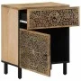 Mesita de noche madera maciza de mango 50x33x60 cm de , Mesitas de noche - Ref: Foro24-358220, Precio: 117,47 €, Descuento: %