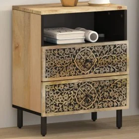 Mesita de noche madera maciza de mango 50x33x60 cm de , Mesitas de noche - Ref: Foro24-358222, Precio: 125,68 €, Descuento: %