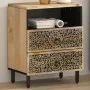 Nachttisch aus massivem Mangoholz, 50 x 33 x 60 cm von , Nachttische - Ref: Foro24-358222, Preis: 125,68 €, Rabatt: %