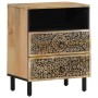 Mesita de noche madera maciza de mango 50x33x60 cm de , Mesitas de noche - Ref: Foro24-358222, Precio: 128,42 €, Descuento: %