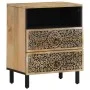 Mesita de noche madera maciza de mango 50x33x60 cm de , Mesitas de noche - Ref: Foro24-358222, Precio: 125,68 €, Descuento: %