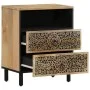 Nachttisch aus massivem Mangoholz, 50 x 33 x 60 cm von , Nachttische - Ref: Foro24-358222, Preis: 125,68 €, Rabatt: %