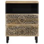 Mesita de noche madera maciza de mango 50x33x60 cm de , Mesitas de noche - Ref: Foro24-358222, Precio: 128,42 €, Descuento: %