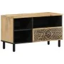 Solid mango wood TV cabinet 80x33x46 cm by , TV Furniture - Ref: Foro24-358229, Price: 80,79 €, Discount: %