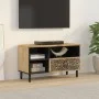 Solid mango wood TV cabinet 80x33x46 cm by , TV Furniture - Ref: Foro24-358229, Price: 80,79 €, Discount: %