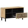 Solid mango wood TV cabinet 80x33x46 cm by , TV Furniture - Ref: Foro24-358229, Price: 80,79 €, Discount: %