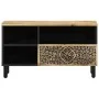Solid mango wood TV cabinet 80x33x46 cm by , TV Furniture - Ref: Foro24-358229, Price: 80,79 €, Discount: %