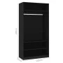Black plywood cabinet 100x50x200 cm by vidaXL, Wardrobes - Ref: Foro24-800226, Price: 171,66 €, Discount: %