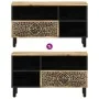 Solid mango wood TV cabinet 80x33x46 cm by , TV Furniture - Ref: Foro24-358229, Price: 80,79 €, Discount: %