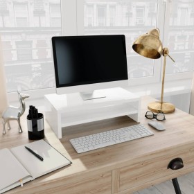 Glossy white plywood screen support 42x24x13cm by vidaXL, TV Furniture - Ref: Foro24-800222, Price: 18,82 €, Discount: %