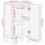Beistellschrank aus massivem Mangoholz, 40 x 33 x 75 cm von , Sideboards - Ref: Foro24-358236, Preis: 128,18 €, Rabatt: %