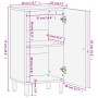 Solid mango wood auxiliary cabinet 40x33x75 cm by , Sideboards - Ref: Foro24-358236, Price: 130,95 €, Discount: %