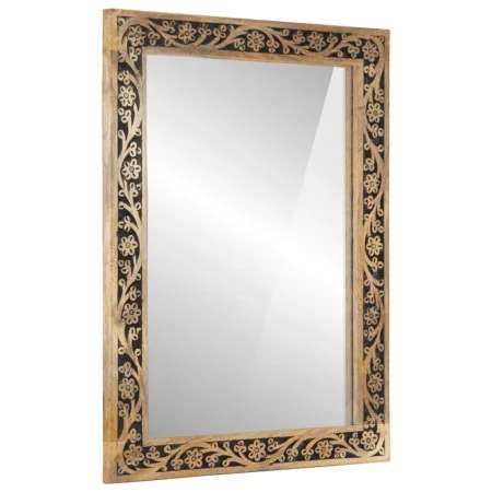Badezimmerspiegel aus massivem Akazienholz und Glas 50x70x2,5 cm von , Spiegel - Ref: Foro24-358243, Preis: 84,83 €, Rabatt: %