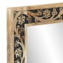 Espejo de baño madera maciza de acacia y vidrio 50x70x2,5 cm