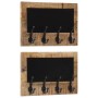 Wall coat racks with 4 hooks 2 pcs solid mango wood by , Hat and coat racks - Ref: Foro24-358951, Price: 55,36 €, Discount: %