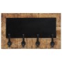 Wall coat racks with 4 hooks 2 pcs solid mango wood by , Hat and coat racks - Ref: Foro24-358951, Price: 55,36 €, Discount: %