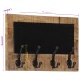 Wall coat racks with 4 hooks 2 pcs solid mango wood by , Hat and coat racks - Ref: Foro24-358951, Price: 55,36 €, Discount: %