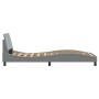 Light gray fabric bed frame with headboard 80x200 cm by , Beds and slatted bases - Ref: Foro24-373065, Price: 111,74 €, Disco...