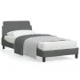Dark gray fabric bed frame with headboard 90x190 cm by , Beds and slatted bases - Ref: Foro24-373086, Price: 110,03 €, Discou...