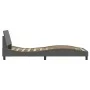 Dark gray fabric bed frame with headboard 90x190 cm by , Beds and slatted bases - Ref: Foro24-373086, Price: 110,03 €, Discou...