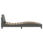 Estructura de cama con cabecero de tela gris oscuro 90x190 cm de , Camas y somieres - Ref: Foro24-373086, Precio: 102,90 €, D...