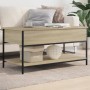 Mesa de centro madera ingeniería metal roble Sonoma 100x50x50cm de , Mesas de centro - Ref: Foro24-845347, Precio: 56,28 €, D...