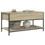 Mesa de centro madera ingeniería metal roble Sonoma 100x50x50cm de , Mesas de centro - Ref: Foro24-845347, Precio: 55,77 €, D...