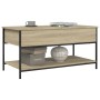 Mesa de centro madera ingeniería metal roble Sonoma 100x50x50cm de , Mesas de centro - Ref: Foro24-845347, Precio: 56,28 €, D...