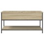 Mesa de centro madera ingeniería metal roble Sonoma 100x50x50cm de , Mesas de centro - Ref: Foro24-845347, Precio: 56,28 €, D...