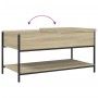 Mesa de centro madera ingeniería metal roble Sonoma 100x50x50cm de , Mesas de centro - Ref: Foro24-845347, Precio: 56,28 €, D...