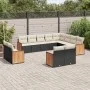 Garden sofa set 12 pieces with black synthetic rattan cushions by , Garden sets - Ref: Foro24-3260593, Price: 840,71 €, Disco...