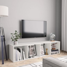 Weißes TV-Regal/Möbel 143x30x36 cm von vidaXL, Regale und Regale - Ref: Foro24-800261, Preis: 70,89 €, Rabatt: %
