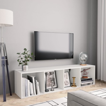 Weißes TV-Regal/Möbel 143x30x36 cm von vidaXL, Regale und Regale - Ref: Foro24-800261, Preis: 70,89 €, Rabatt: %