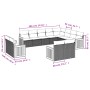 Gartensofa-Set 12-teilig mit schwarzen synthetischen Rattankissen von , Gartensets - Ref: Foro24-3260593, Preis: 826,50 €, Ra...