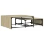 Stapelbare Couchtische 2 Stück aus Sonoma-Eichenholz und Metall von , Couchtisch - Ref: Foro24-845332, Preis: 77,61 €, Rabatt: %