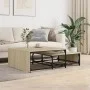 Stapelbare Couchtische 2 Stück aus Sonoma-Eichenholz und Metall von , Couchtisch - Ref: Foro24-845332, Preis: 77,61 €, Rabatt: %