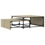Stapelbare Couchtische 2 Stück aus Sonoma-Eichenholz und Metall von , Couchtisch - Ref: Foro24-845332, Preis: 77,61 €, Rabatt: %