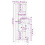 Badezimmerschrank aus massivem Mangoholz, 38 x 33 x 160 cm von , Badezimmerwaschtische - Ref: Foro24-358234, Preis: 224,95 €,...