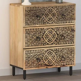Beistellschrank aus massivem Mangoholz, 60 x 33 x 75 cm von , Sideboards - Ref: Foro24-358215, Preis: 170,80 €, Rabatt: %