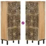 Solid mango wood auxiliary cabinet 40x33x110 cm by , Sideboards - Ref: Foro24-358241, Price: 201,31 €, Discount: %