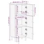 Solid mango wood auxiliary cabinet 40x33x110 cm by , Sideboards - Ref: Foro24-358241, Price: 201,31 €, Discount: %