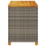 Gray rattan acacia wood garden storage box 110x55x63 cm by , Outdoor storage boxes - Ref: Foro24-366286, Price: 166,81 €, Dis...