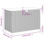 Gray rattan acacia wood garden storage box 110x55x63 cm by , Outdoor storage boxes - Ref: Foro24-366286, Price: 166,81 €, Dis...