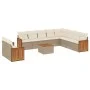 11-teiliges Gartensofa-Set mit beigen synthetischen Rattankissen von , Gartensets - Ref: Foro24-3260203, Preis: 771,71 €, Rab...